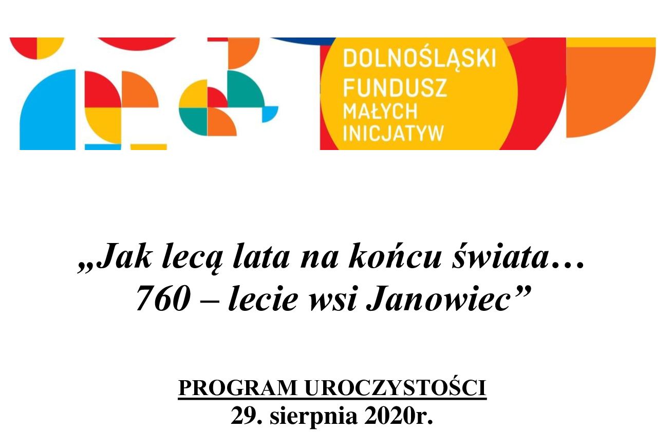 Program uroczystości Jubileusz 760 lat